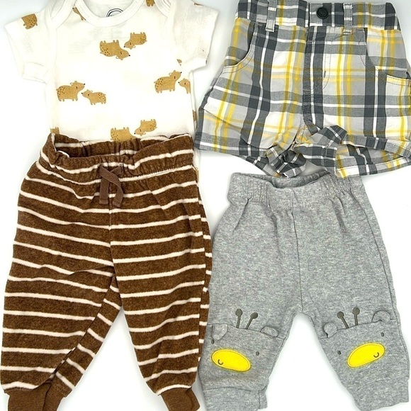Garanimals Other - 4 piece bundle 3 months shorts, pants and one piece tee